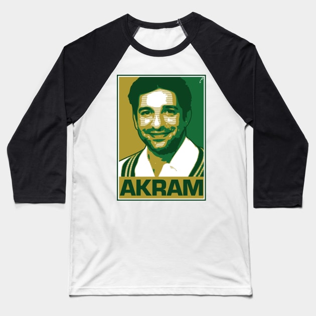 Akram - PAKISTAN Baseball T-Shirt by DAFTFISH